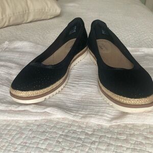 Clarksville Black Espadrille Flats